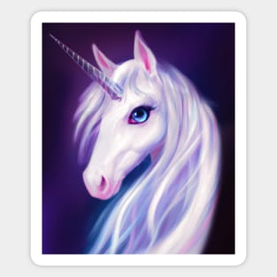 Unicorn with Purple background Magnet